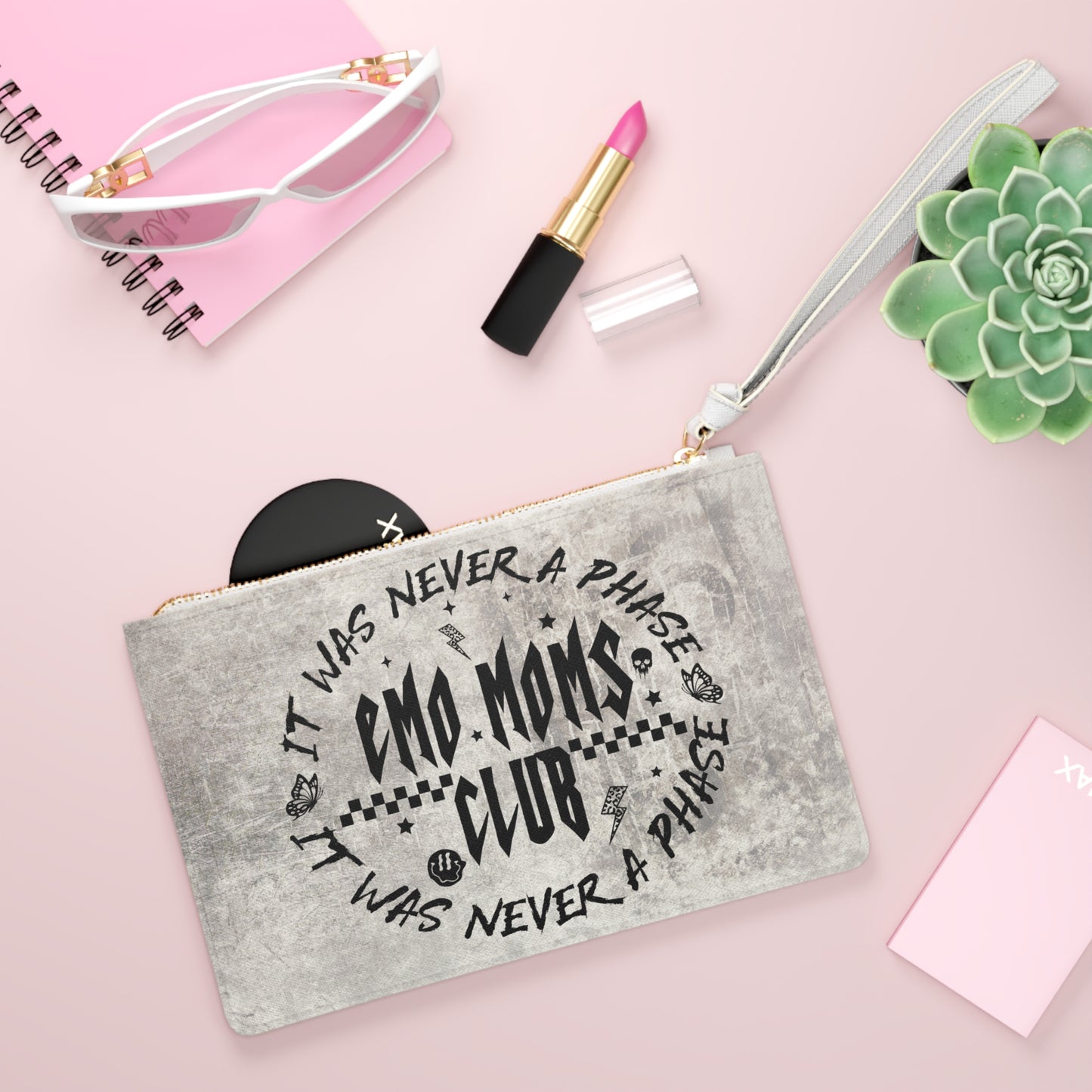 It's Not a Phase / Emo Mom's Club - Clutch Wristlet Pouch Bag