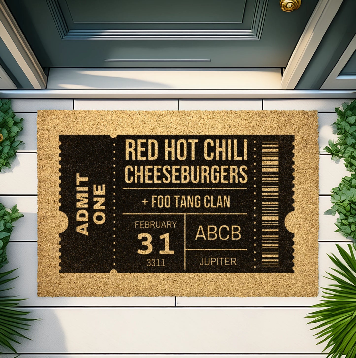 Custom Ticket Stub Doormat 🎟 | Personalized Concert Welcome Mat