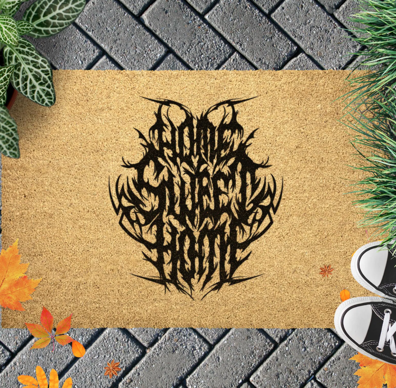 Home Sweet Home, but Make it Metal- Outdoor Welcome Rug Mat