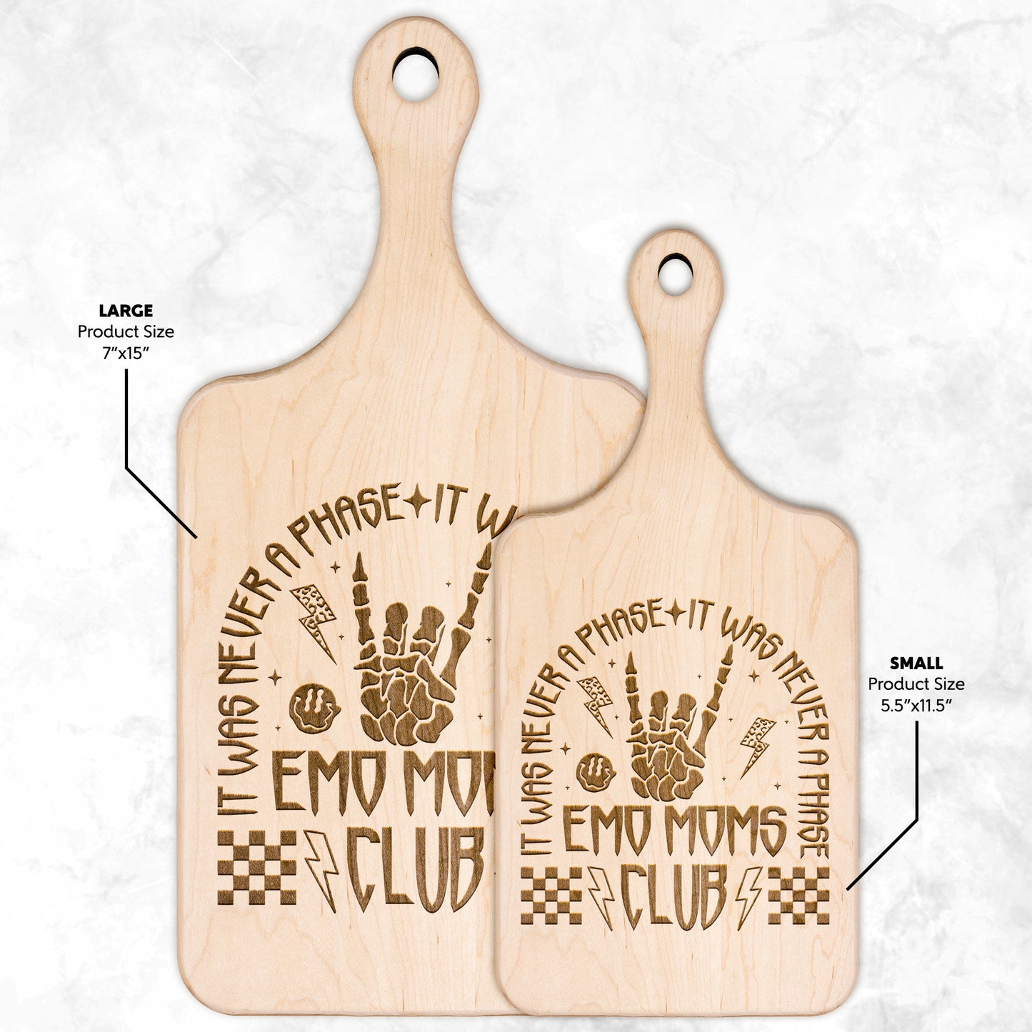 Emo Moms Club - Wood Charcuterie Cutting Board