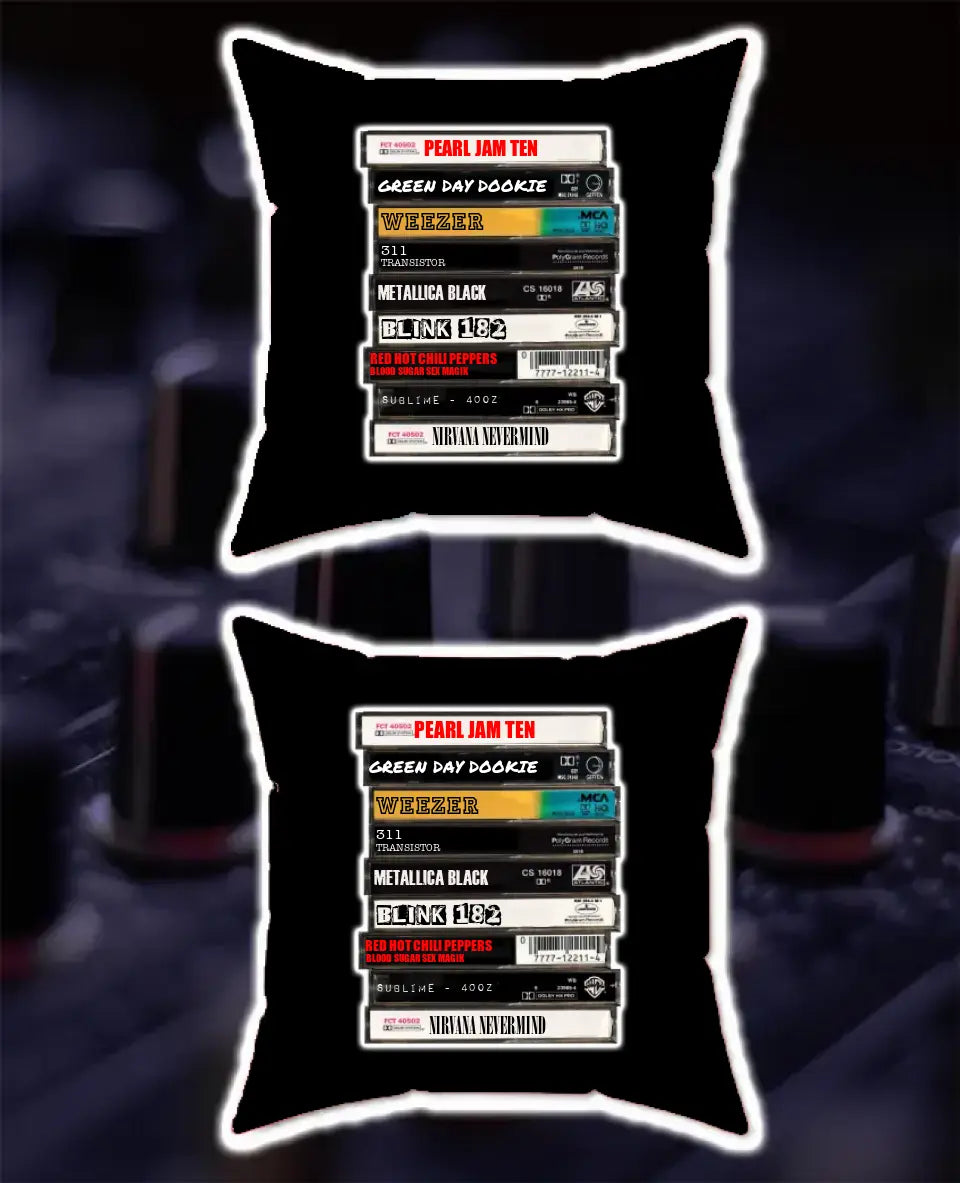 The Tape Stack - Customizable Throw Pillow