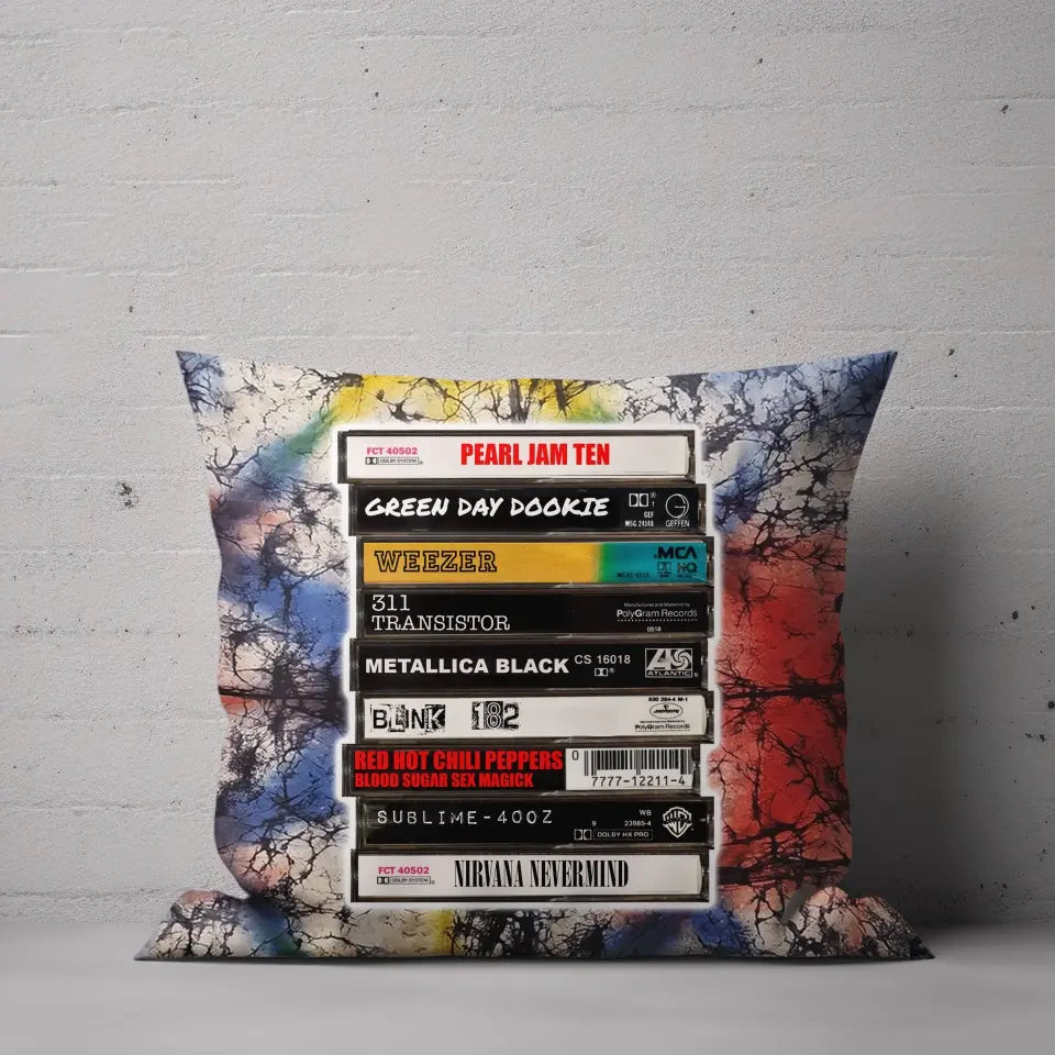 The Tape Stack - Customizable Throw Pillow