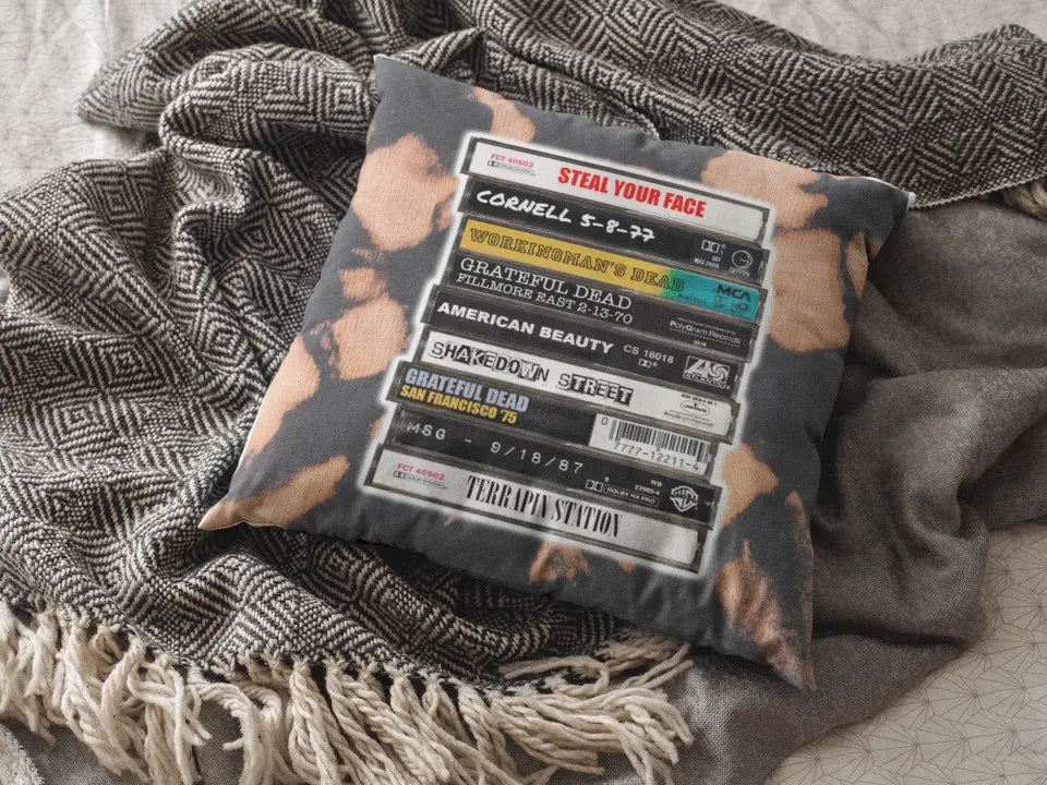 The Tape Stack - Customizable Throw Pillow