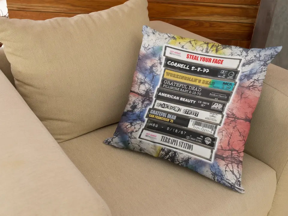 The Tape Stack - Customizable Throw Pillow