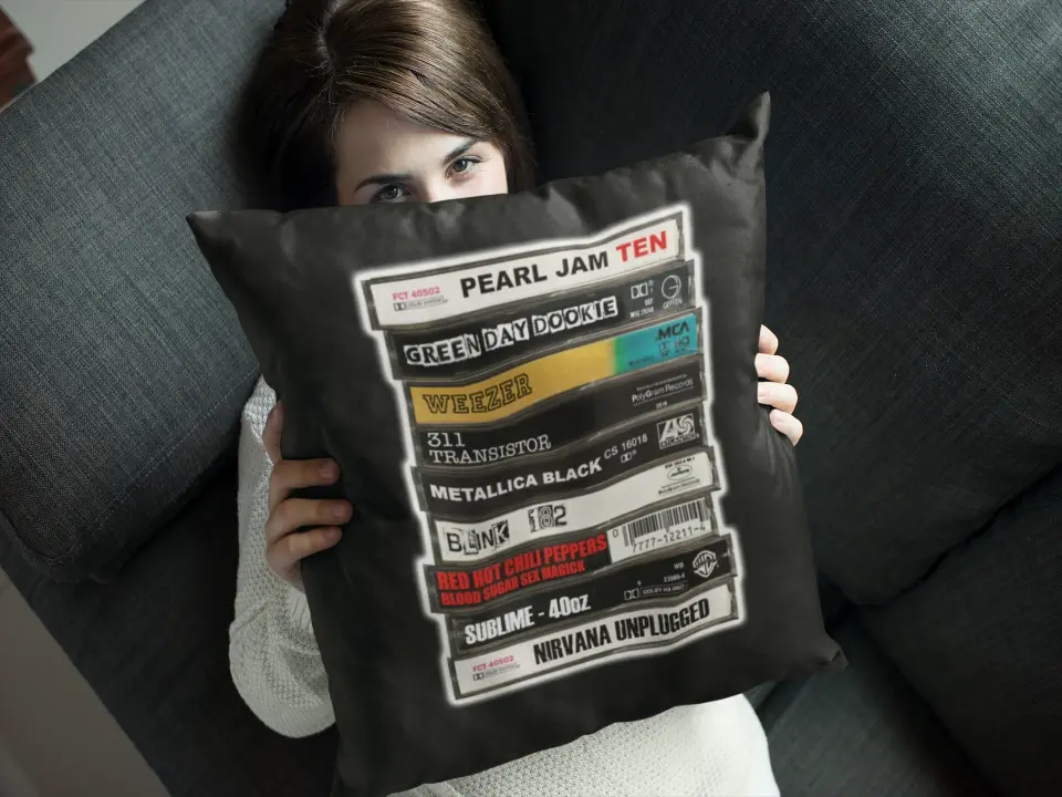 The Tape Stack - Customizable Throw Pillow