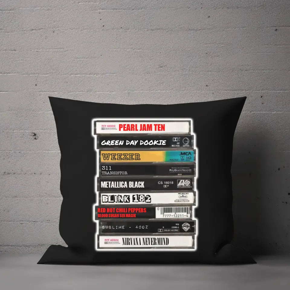 The Tape Stack - Customizable Throw Pillow