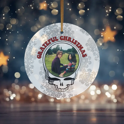 Grateful Ornament - Customizable Glass Tree Ornament