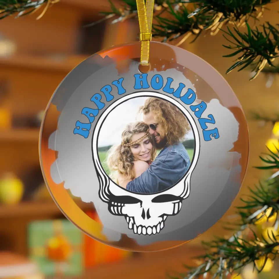 Grateful Ornament - Customizable Glass Tree Ornament