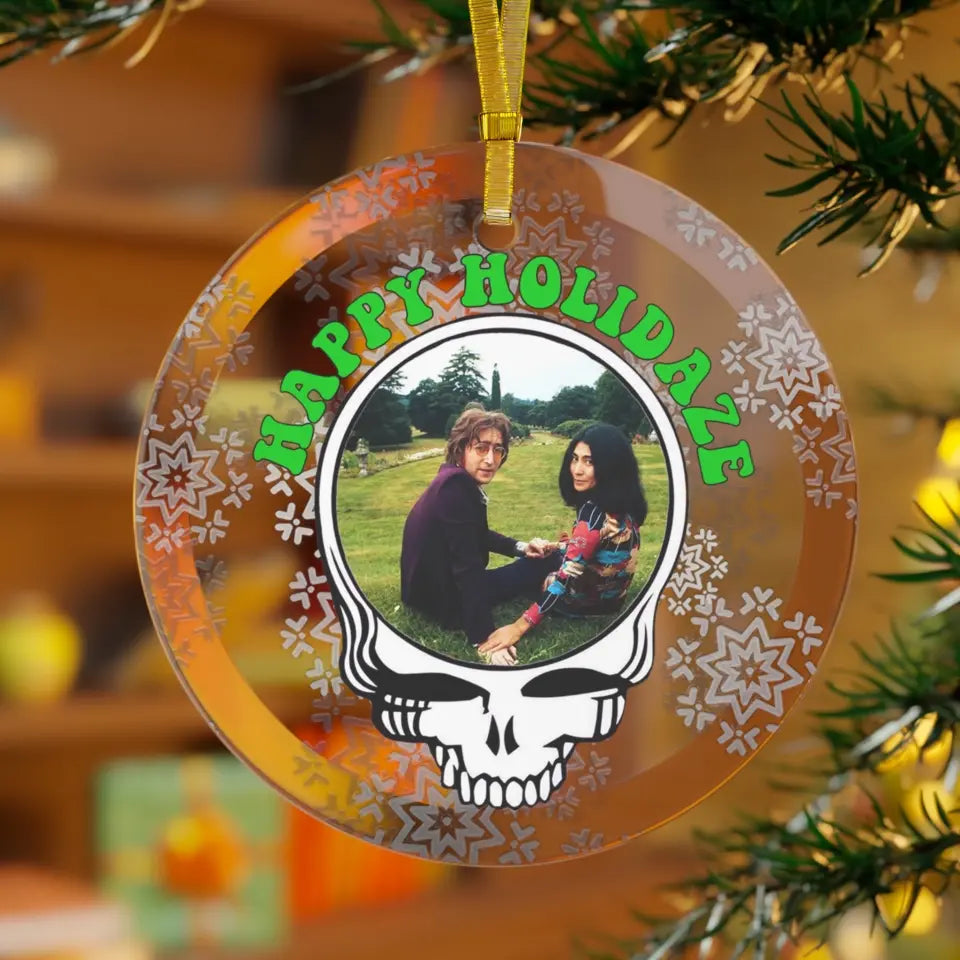 Grateful Ornament - Customizable Glass Tree Ornament