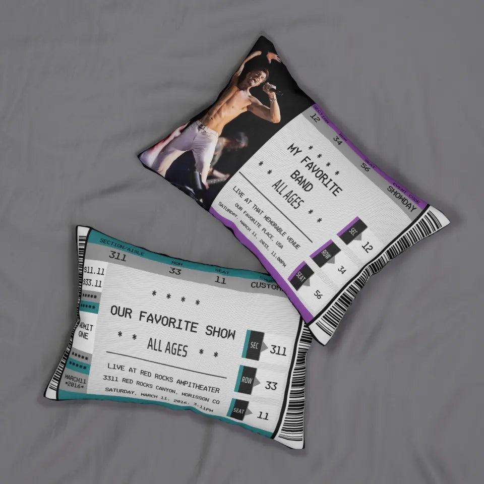 The Concert Ticket Stub - Customizable Pillow