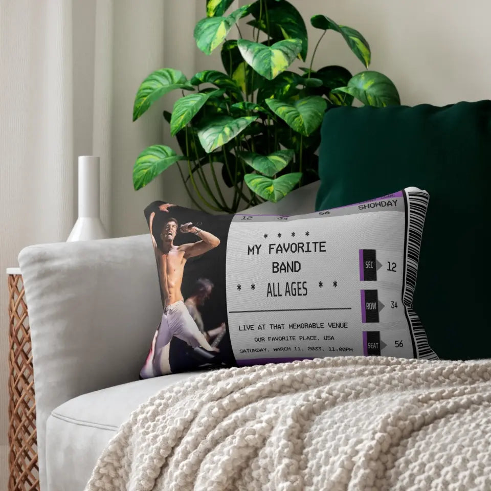 The Concert Ticket Stub - Customizable Pillow