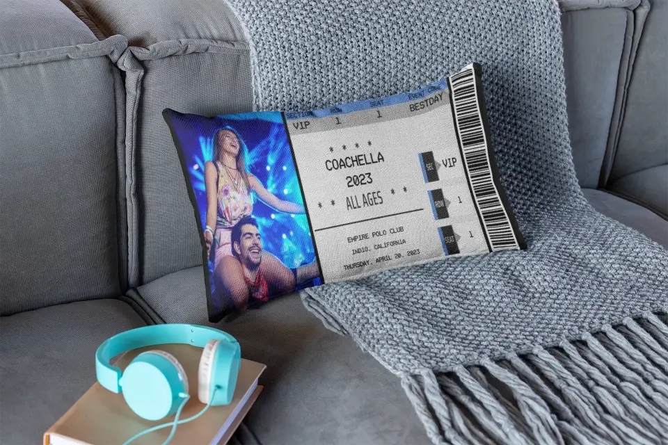 The Concert Ticket Stub - Customizable Pillow