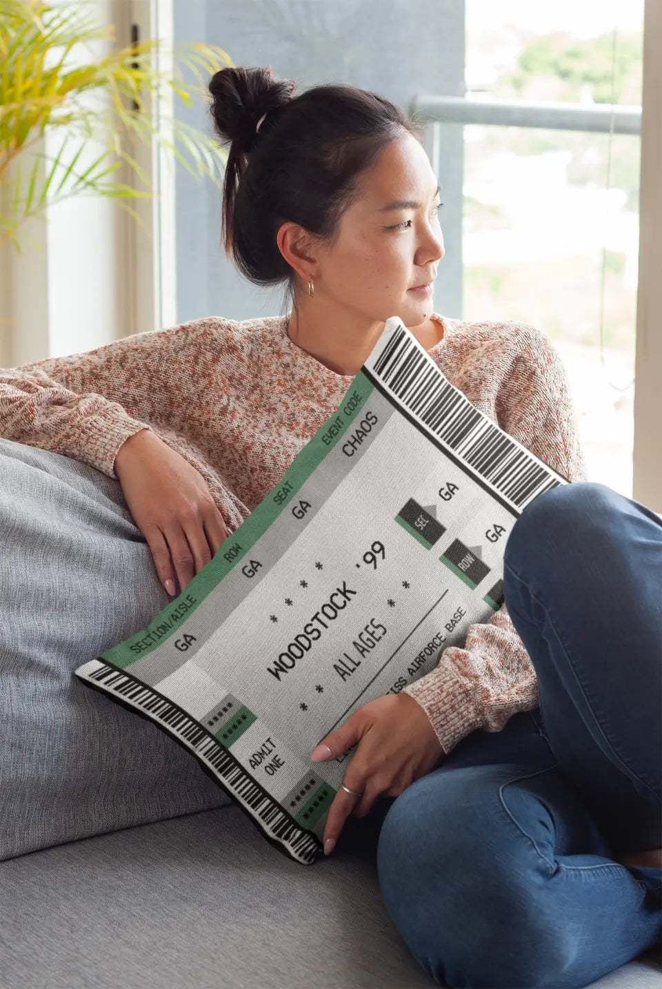 The Concert Ticket Stub - Customizable Pillow