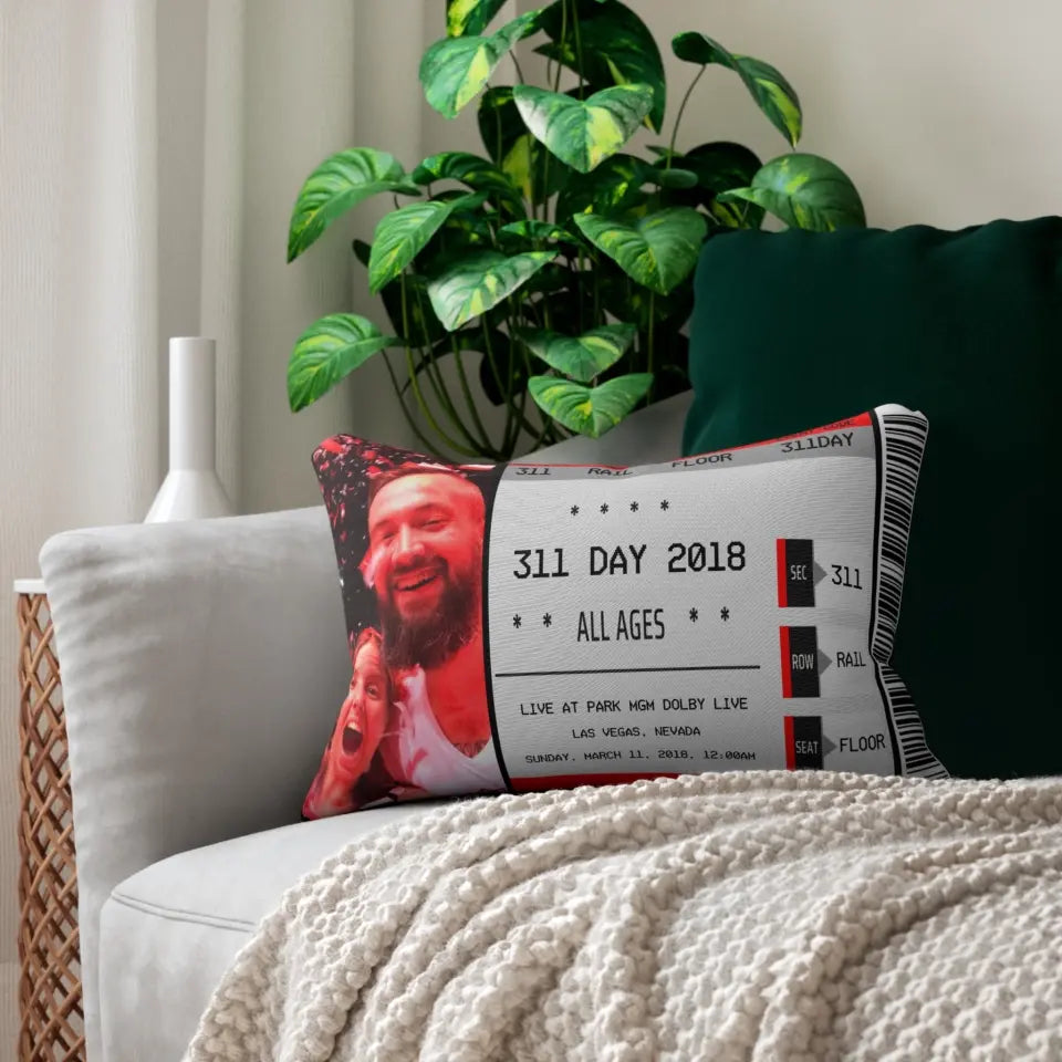 The Concert Ticket Stub - Customizable Pillow