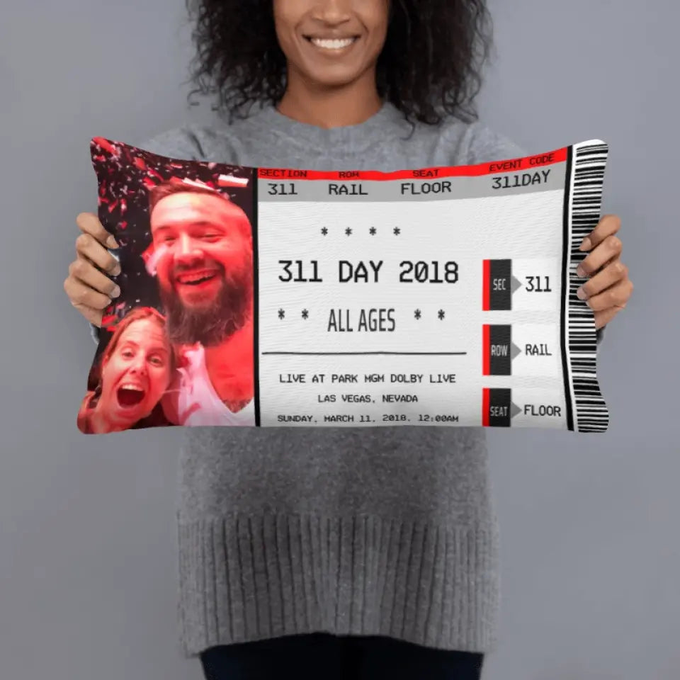 The Concert Ticket Stub - Customizable Pillow