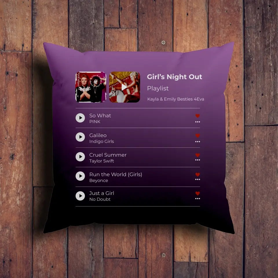 The Playlist - Customizable Pillow