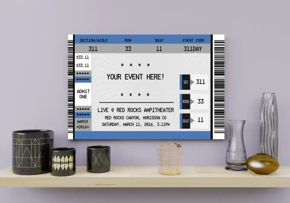 The Ticket Stub - Canvas Wall Art