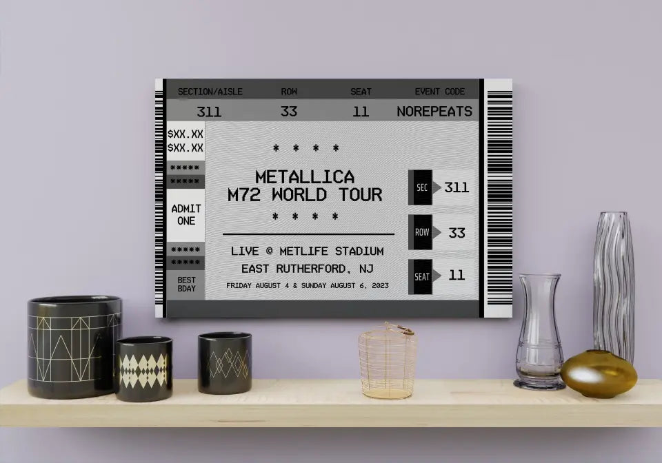 The Ticket Stub - Canvas Wall Art