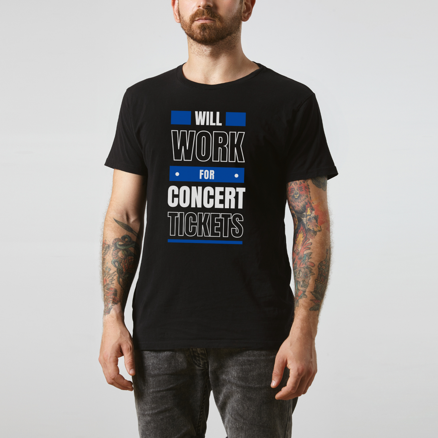 Will Work for Concert Tickets - Unisex Softstyle T-Shirt